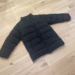 Black Lined Puffer Coat